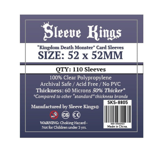 Bustine Protettive 52x52mm "Kingdom Death Monster" – Sleeve Kings (110 Pezzi)